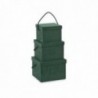 Scatole con cordino - set di 3 - COLORE: Verde Bosco