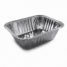 Vaschette alluminio rett. bordo a G - 100pz - MISURA: A