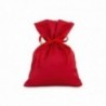 Sacchetto bomboniera in raso 10x14 cm - 12 pz - COLORE: Rosso