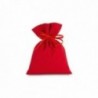 Sacchetto bomboniera con laccetti 10x14 cm - 12 pz - COLORE: Rosso