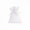 Sacchetto bomboniera con laccetti 10x14 cm - 12 pz - COLORE: Bianco