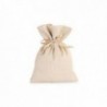Sacchetto bomboniera con laccetti 10x14 cm - 12 pz - COLORE: Beige