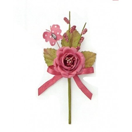 PICK ROSA C/FARFALLA  CF.12PZ.