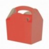 Scatola per asporto colorata con maniglia - 25pz - COLORE: Rosso