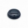 Coperchio forato per bicchiere da cappuccino - 100pz - COLORE: Nero
