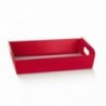 Cesto incollato colorato 40x30h12 cm - 30pz - COLORE: Fibra Rosso