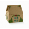 Scatola maison con cordino 24,5x24,5h15 cm - 10pz - COLORE: Pini Verdi Avana
