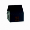 Scatola maison con cordino 24,5x24,5h15 cm - 10pz - COLORE: Seta Nero