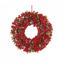 Corona con bacche rosse D50 cm