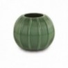 Vaso plissè in vetro verde scuro - MISURA: Piccola