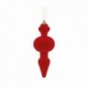 Pendente floccato da appendere - 6pz - COLORE: Rosso