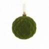 Sfera floccata a rombi verdi da appendere - 12pz - MISURA: Piccola