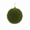 Sfera floccata a rombi verdi da appendere - 12pz - MISURA: Grande