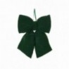 Fiocco in velluto verde con glitter - MISURA: Piccola
