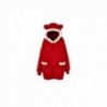 Felpa con cappuccio e orecchie da orso - COLORE: Rosso