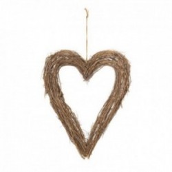 Cuore con rattan naturale -...