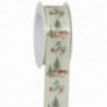 Nastro raso con cerbiatto e alberi H40mm - 15m - COLORE: Verde