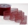 Rete Sirio lamè H60mm - 15m - COLORE: Rosso