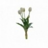 Mazzo di 5 tulipani real touch - COLORE: Bianco