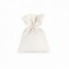 Sacchettino bomboniera con laccetti 8x10 cm - 12 pz - COLORE: Avorio