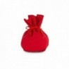 Saccoccio bomboniera con laccetti - 12 pz - COLORE: Rosso