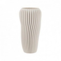 Vaso a onde 3D bianco -...