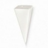 Cono bomboniera quadrato - 20pz - COLORE: Fibra Bianco