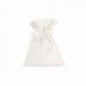 Sacchetto bomboniera con laccetti 10x14 cm - 12 pz - COLORE: Avorio