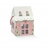 Scatola maison con cordino 20x20h18 cm - 10pz - COLORE: Market Rosso