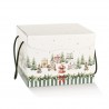Scatola segreto con cordini 24,5x24,5h18 cm - 30pz - COLORE: Market Verde