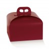 Portapanettone 24,5x24,5h13 cm - 50pz - COLORE: Fibra Bordeaux