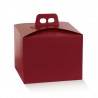 Portapanettone quadrella 24,5x24,5h19 cm - 30pz - COLORE: Fibra Bordeaux