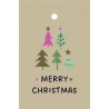 Tag Merry Christmas con alberi - 20pz