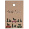 Tag Buone Feste con alberi - 20pz