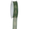Nastro animato con alberi di Natale H25mm - 18m - COLORE: Verde Bosco