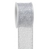 Nastro con trama irregolare lurex H60mm - 15m - COLORE: Argento