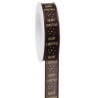 Nastro Merry Christmas con stelle H25mm - 18m - COLORE: Marrone