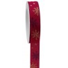 Nastro fiocchi di neve H25mm - 18m - COLORE: Rosso