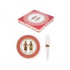 Piatto natalizio vintage con palettina - Set di 2