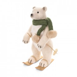 Orso con sci ai piedi e...