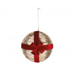 Sfera D25 cm con fili oro,...