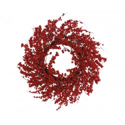 Corona con bacche rosse D58 cm