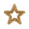 Stella di Natale oro con LED H38 cm