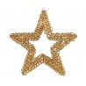 Stella di Natale oro con LED H59 cm