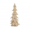 Statuetta Albero di Natale floccato beige e oro H69 cm