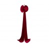 Fiocco da appendere con strass e code lunghe 210 cm - COLORE: Bordeaux