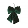Fiocco da appendere con strass e code lunghe 20 cm - COLORE: Verde