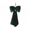 Fiocco da appendere con strass e code lunghe 60 cm - COLORE: Verde