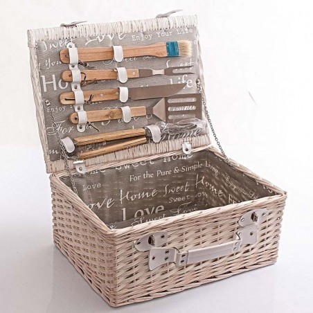 Valigia in vimini barbecue