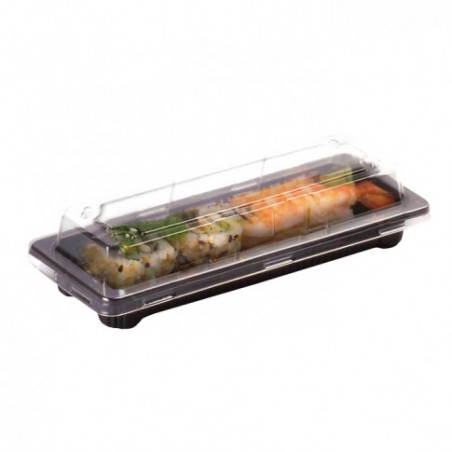 VASCHETTA SUSHI NERA 22X14H4 CF.50PZ.